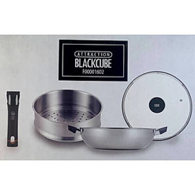 Bộ nồi chảo Blackcube 3 lớp đúc liền đáy từ đa năng chống dính T&K 04 Pcs