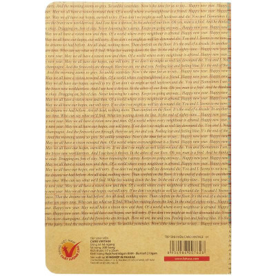Combo 5 Tập Sinh Viên Caro Vintage Kẻ Ngang Có Chấm 200 Trang 60gsm - Fahasa 02 (Mẫu Sản Phẩm Giao Ngẫu Nhiên)