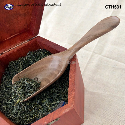 Thìa/Muỗng xúc trà gỗ Óc Chó (15cm) CTH531 - Dùng xúc cafe, xúc gia vị, ăn uống sạch, decor trang trí