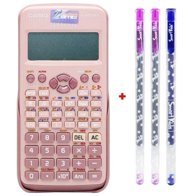 Máy Tính Casio FX580VN X-PK - Màu Hồng - Tặng Kèm 3 Bút Gel G01 0.5 mm (2 Mực Tím + 1 Mực Xanh)