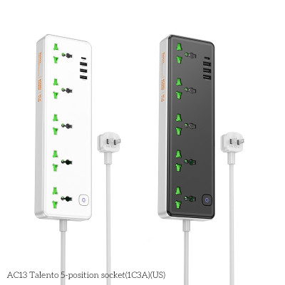 Ổ Cắm Điện USB Đa Năng cao cấp chống giật, sạc nhanh 17W chống cháy nổ, dây dài 1.5m AC13 - hàng nhập khẩu