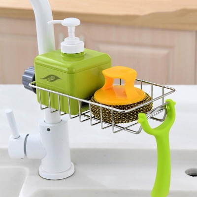 Giá Inox Treo Vòi Để Đồ Giẻ Rửa Chén, Bát, Miếng Cọ Xoong Nồi, Giúp Khu Bếp Luôn Khô Ráo, Sạch Sẽ, Tiện Dụng Trong Gia Đình. Takyhome 4008