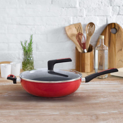 Nồi Chống Dính Forge Red Có Nắp Meyer 30cm - Thương Hiệu Mỹ, SX Thái Lan | Meyer Forge Red Saucepot 30cm