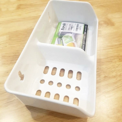 Set 03 miếng mút rửa chén kiêm cọ xoong nồi có độ thấm hút cao & Giá đựng 2 ngăn Sanada có núm thít chân không - Hàng nội địa Nhật Bản.