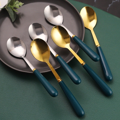 Combo hộp 5 muỗng vân đá inox sang trọng , kiểu dáng Tây Âu , muỗng ăn decor , thiết kế tinh tế hiện đại , phù hợp dùng trong mọi hoàn cảnh trang trí bàn ăn rất đẹp và sang