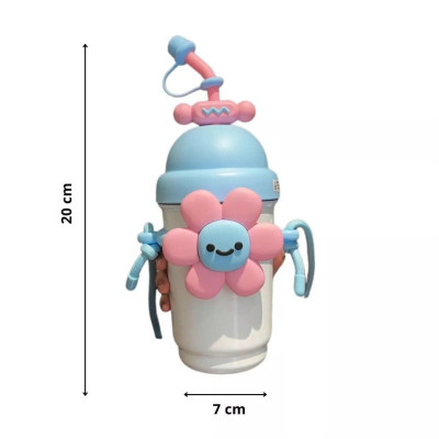 Bình Giữ Nhiệt Hoa Dễ Thương 700ML Inox 316 Cao Cấp – Kèm Ống Hút, Dây Đeo, Sticker & Cọ Vệ Sinh - HÀNG CHÍNH HÃNG MINIIN