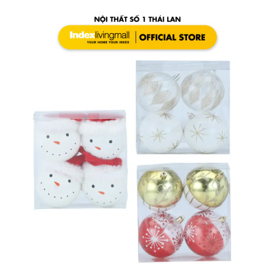 Bộ 4 Trái Châu Trang Trí Cây Thông Giáng Sinh Nhiều Màu | Index Living Mall  | Nhập Khẩu Thái Lan