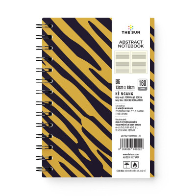 Sổ Lò Xo Bìa Cứng Abstract B6 - Kẻ Ngang - 160 Trang 80gsm - The Sun 01