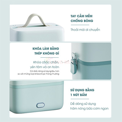 Hộp cơm điện Bear SB-HC12L - Hàng chính hãng