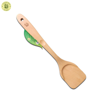 Xẻng Xào Cán Dài Chất Liệu Gỗ Beech - Sạn Gỗ TL38   ( 34 * 7.5 * 1 Cm ) - Đồ Gỗ Nhà Bếp Thương Hiệu Trường Sơn