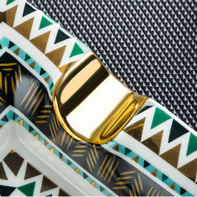 Gạt Tàn Xì Ga 2 Điếu YJA-20016 Bằng Sứ Cao Cấp Họa Tiết Thổ Dân Cực Kỳ Đẹp Độc Lạ