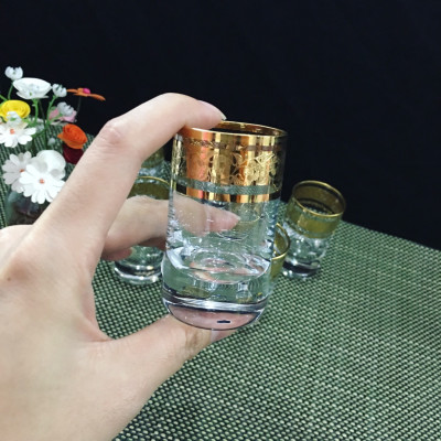 Bộ 6 Ly Shot Uống Rượu Mạnh 45ml Họa Tiết Cổ Điển