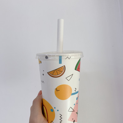 1000 ống hút giấy Clean Paper Straw 12mm x 197mm có bọc từng ống bảo vệ môi trường dùng cho trà sữa