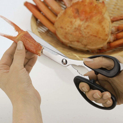 Kéo nhà bếp Shimomura 205mm, lưỡi bằng thép cao cấp, không gỉ sắc bén và trơn ngọt - nội địa Nhật Bản 