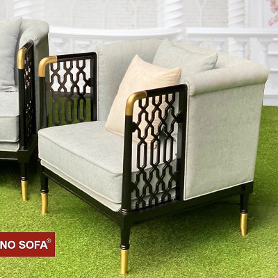 Bộ sofa cao cấp Đông Dương khung đồng Tundo 