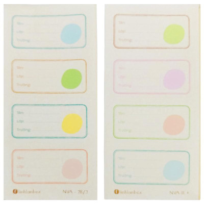 Bộ 24 Nhãn Vở A - Linh Lan