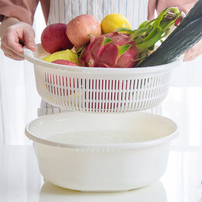 Bộ 01 chậu & 01 rổ Oval Sanada Seiki 5.3L - Hàng nội địa Nhật Bản | Made in Japan