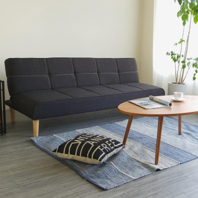 Sofa bed 3 trong 1 Juno sofa chân gỗ màu xám đen