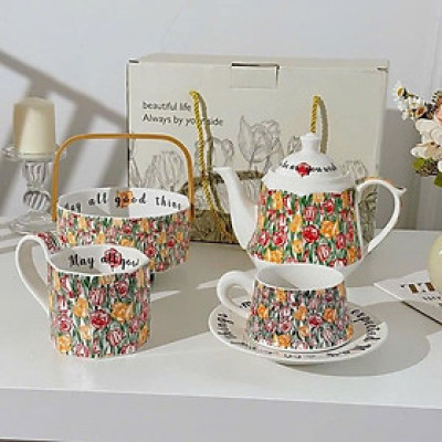 Bộ sứ cao cấp hoa mùa xuân vintgae cực xinh.