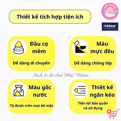 Bút Lông Màu Mực Acrylic An Toàn Vẽ Được Trên Nhiều Vật Liệu - Mideer Acrylic Marker Ultra-soft Nib