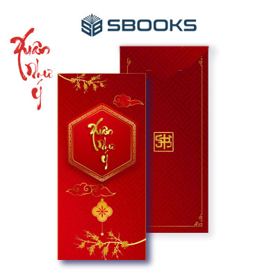 Combo 5 Cái Bao Lì Xì Thiết Kế Chữ Xuân, Lộc, Thọ, Phúc, Xuân Như Ý - Tết 2025 Giấy Cứng C150 Siêu Dày Dặn - SBOOKS