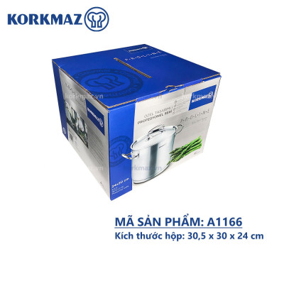 Nồi inox 18/10 thân cao Korkmaz Proline 9 lít - 24x20 cm