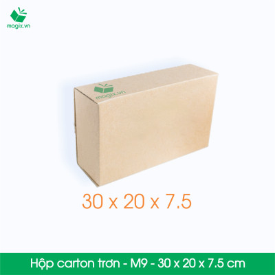 M9 - 30x20x7,5 cm - 25 Thùng hộp carton trơn đóng hàng 