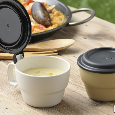 Cốc uống nước Inomata có nắp đậy an toàn giúp giữ gìn vệ sinh cốc & đồ uống bên trong - nội địa Nhật Bản