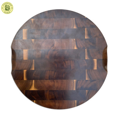 Thớt Gỗ Tràm Sớ Lật Sang Trọng Hình Tròn SL29  - Thương hiệu Trường Sơn