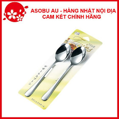Set 2 thìa muỗng ăn inox cao cấp Twins cỡ to nội địa Nhật Bản