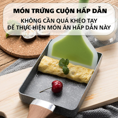 Chảo Vuông Chảo Đá Chống Dính Làm Bánh Chống Dính Vân Đá Dùng Được Trên Mọi Loại Bếp Chảo Đúc Bằng Đá Ceramic