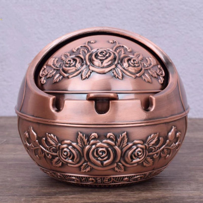 combo lọ tăm và gạt tàn hợp kim phong cách cổ