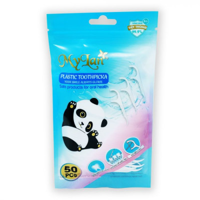 Hộp 200 Cây Tăm Chỉ Nha Khoa Cao Cấp MyLan Chất Lượng Nhật Bản, Sợi Chỉ Mảnh Kháng Khuẩn chăm sóc vệ sinh Răng Miệng