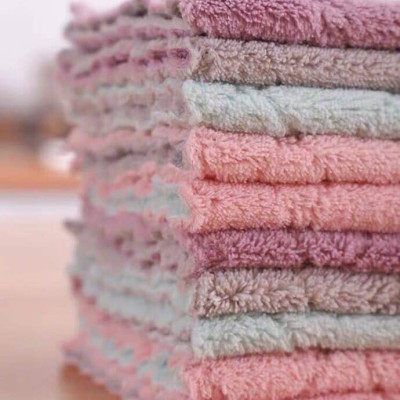 Set 10 khăn lau đa năng 2 mặt lau bát đĩa, lau bếp, lau đồ đạc - màu ngẫu nhiên