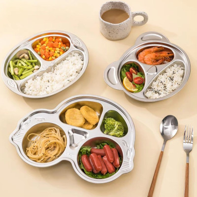 KHAY ĂN DẶM INOX 304 – NHIỀU HÌNH DỄ THƯƠNG CHO BÉ YÊU