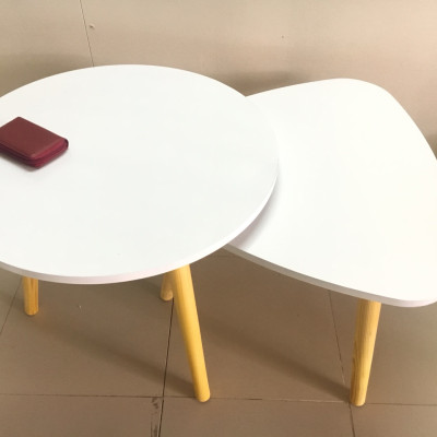 Pk - Cặp bàn tròn, tam giác sofa 60-60, bàn trà, bàn cafe, coffee, cà phê, bàn salon, sopha