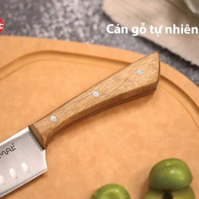 Dao Santoku nhỏ 5" iMat cán gỗ