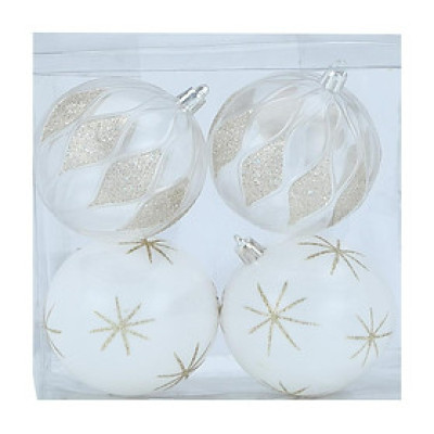 Bộ 4 Trái Châu Trang Trí Cây Thông Giáng Sinh Nhiều Màu | Index Living Mall  | Nhập Khẩu Thái Lan