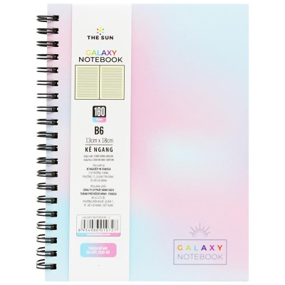 Sổ Lò Xo Bìa Cứng Galaxy B6 - Kẻ Ngang - 160 Trang 80gsm - The Sun 02