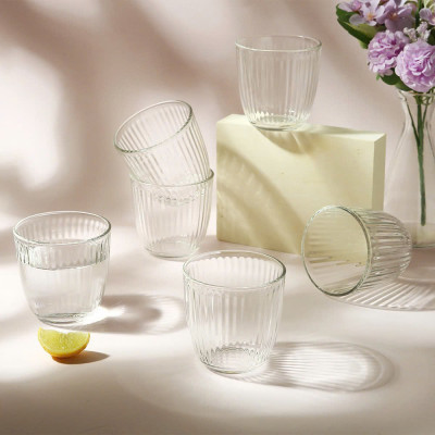 Bộ 6 Ly Thủy Tinh Line Bormioli Rocco 580500M04121990 (290ml / Ly) - Trắng