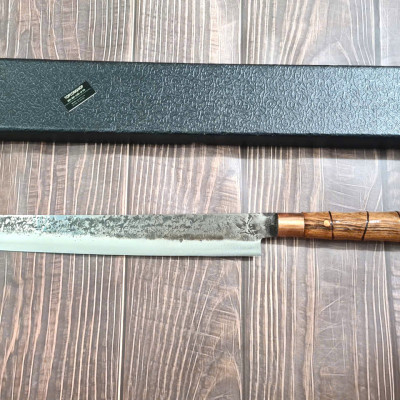 DAO BẾP PHÚC SEN -       DAO BẾP SASHIMI MẶT HOA VĂN MÃ F1 N4