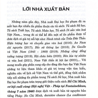 Hồ Chí Minh Cơ Hội Cuối Cùng (Bìa mềm)