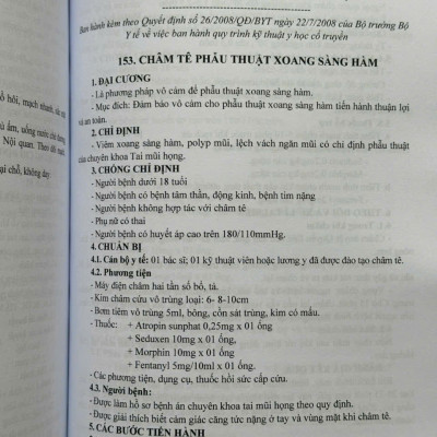 Sách Cẩm Nang Tra Cứu Quy Trình Kỹ Thuật Chuyên Ngành Y Học Cổ Truyền - V2046T