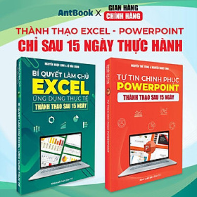 Sách Excel - Powerpoint Bộ 2 Cuốn Sách Tin Học Từ Cơ Bản Đến Nâng Cao - Tặng Video Hướng Dẫn + Khoá Học + FIle Thực Hành