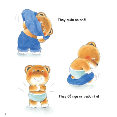 Sách - Dtpbooks - Một ngày của Gấu con - Sách tranh ehon Gấu con Kuma - Những chuyện nhỏ hàng ngày