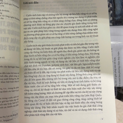NHỮNG TIẾN BỘ TRONG PHÁT TRIỂN VẬT LIỆU THÂN THIỆN VỚI MÔI TRƯỜNG VÀ CƠ SỞ HẠ TẦNG BỀN VỮNG – Nhiều tác giả - NXB Xây Dựng