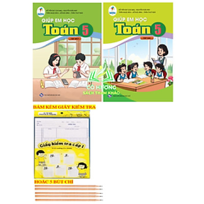 Sách - Combo Giúp em học Toán 5 - tập 1 + 2 (cánh diều)