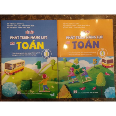 Sách - Combo Bài tập phát triển năng lực môn Toán lớp 1 (Tập 1+Tập 2) - (SGK Cánh Diều)