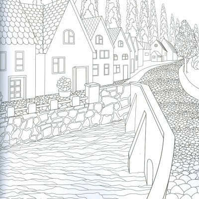 Countryside - Adults Colouring Book (Sách tô màu dành cho người lớn: Nông Thôn)