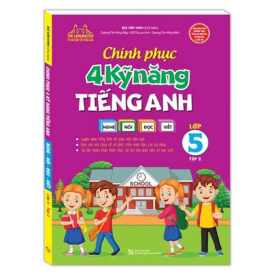 Sách - Combo chinh phục 4 kỹ năng tiếng anh Nghe - nói - đọc - viết lớp 5 (T1 +T2)